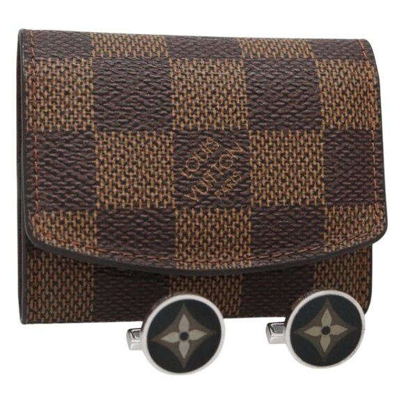 LOUIS VUITTON Damier Ebene Cuffs Cuff Case LV Auth BA3390 - Picture 1 of 16